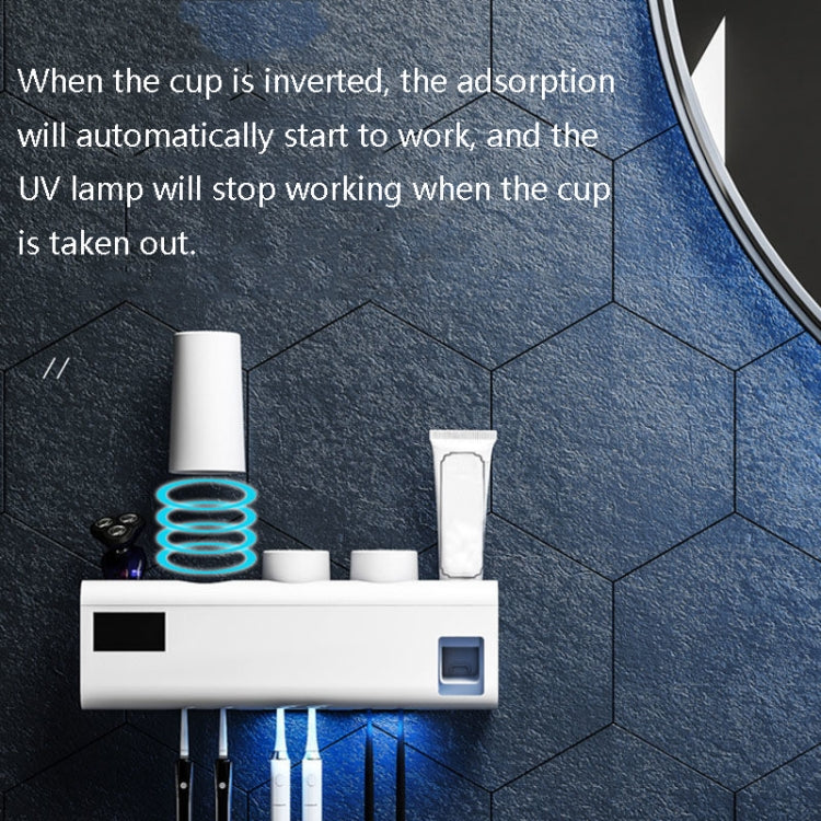 Intelligent Toothbrush Sterilizer Electric Sterilization Wall-Mounted Toothbrush Storage Rack(UV Toothbrush Holder)
