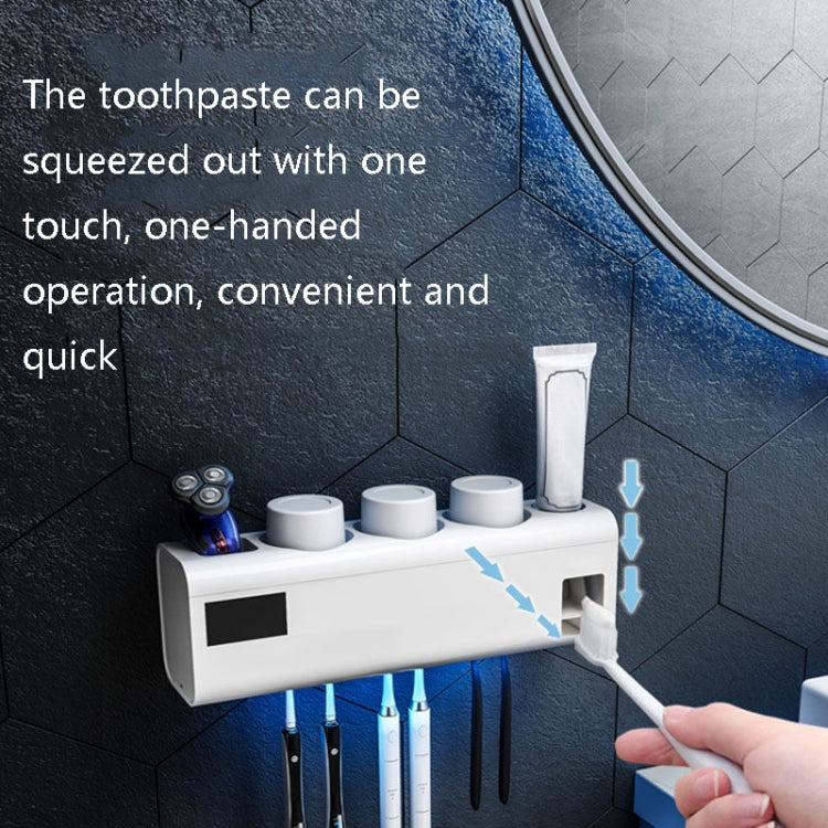 Intelligent Toothbrush Sterilizer Electric Sterilization Wall-Mounted Toothbrush Storage Rack(UV Toothbrush Holder)
