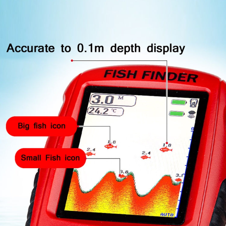 Color HD Screen USB Charging Dot Matrix Fish Finderï¼ŒRandom Color Delivery