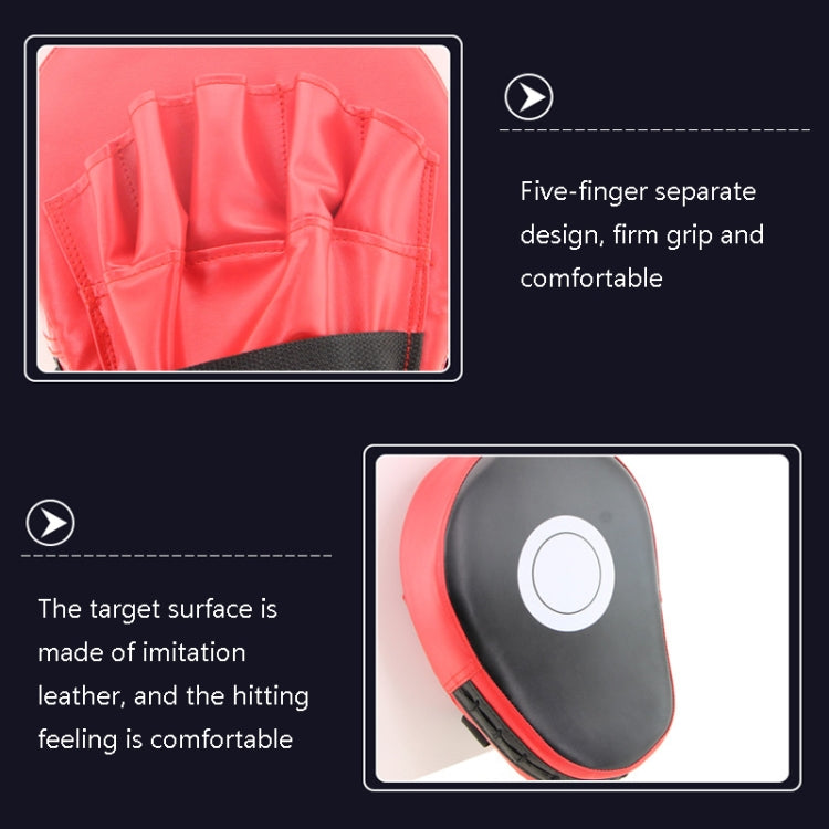 2 PCS Taekwondo Sanda Boxing Training Hand Target PU Training Five Fingers Arc-Shaped Target