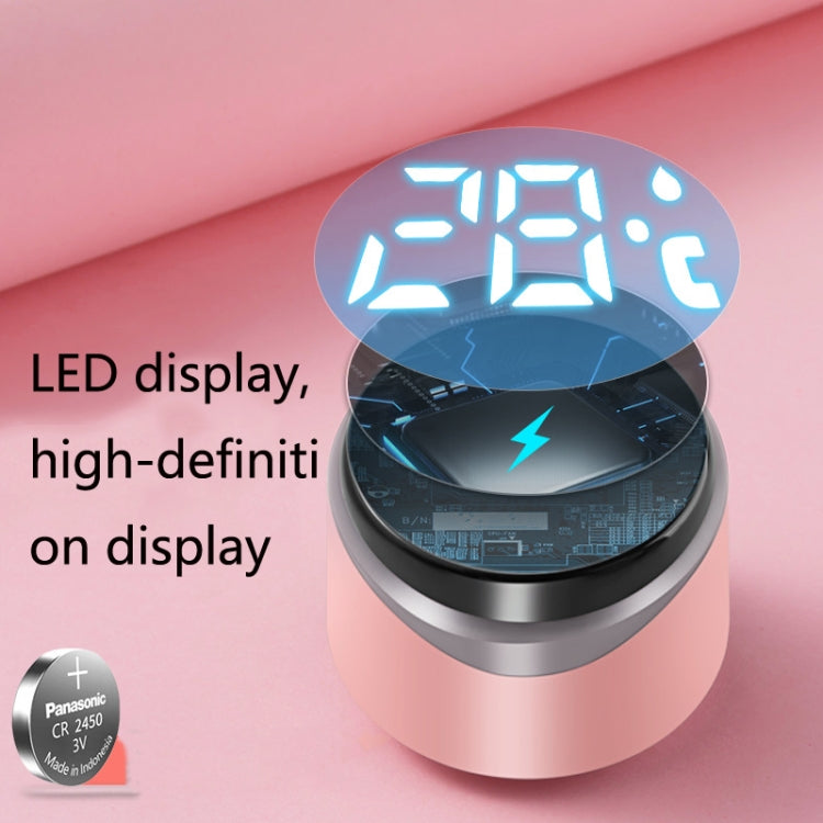 Smart Thermos Cup 304 Stainless Steel Temperature Sensitive Touch Display Temperature Smart Cup, Capacity: 350ml(Cherry Powder)