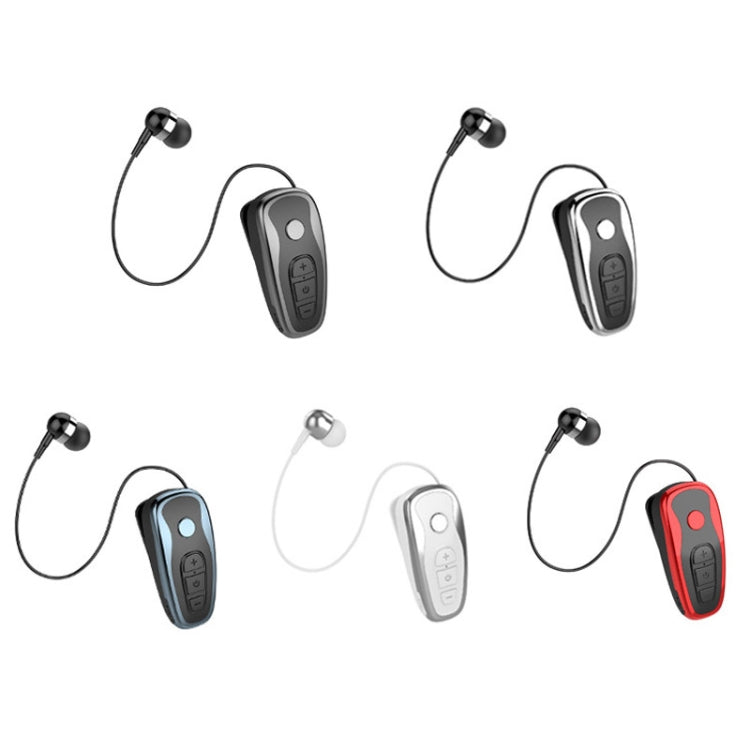 Q7 Lavalier Bluetooth Earphone Sports Wireless Stereo Telescopic Cable Voice Reporting Earphone