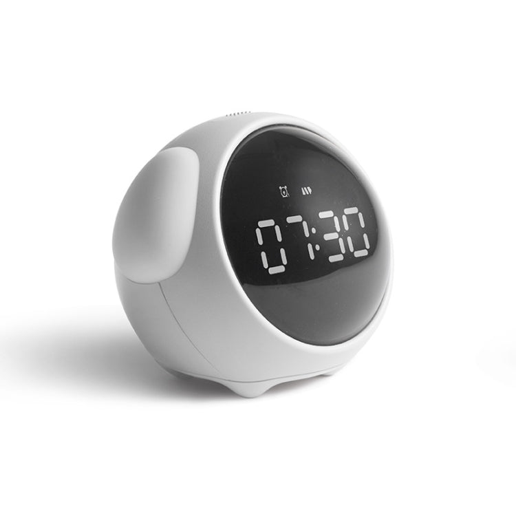 Cartoon Cmart Alarm Clock For Children Bedroom Bedside LED Lamp Charging Electronic Digital Clock, Colour: White (Foundation)