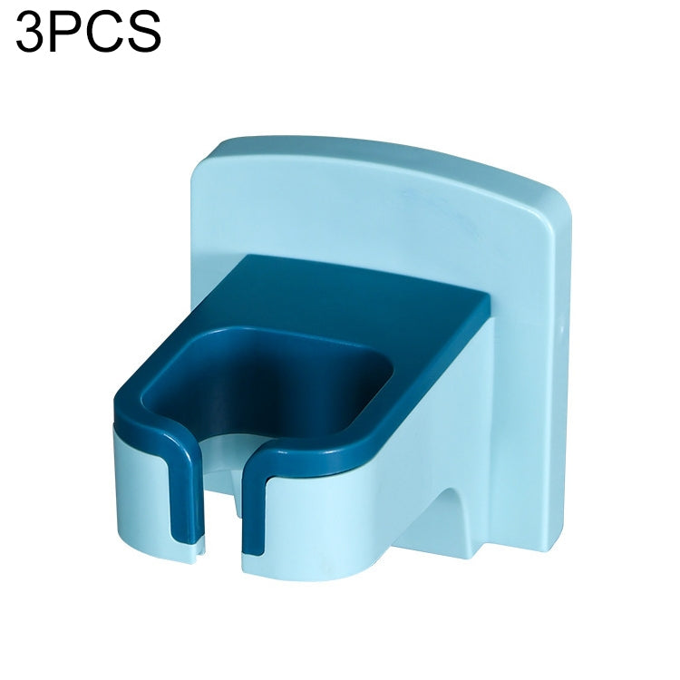 3 PCS Bathroom Hair Dryer Storage Rack Wall-Mounted Shelf