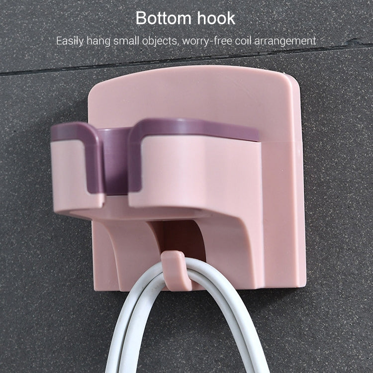 3 PCS Bathroom Hair Dryer Storage Rack Wall-Mounted Shelf