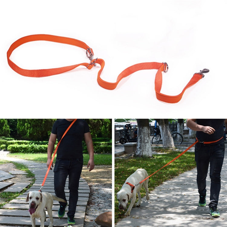 Outdoor Multifunction Dog Leash Double-End Nylon Running Traction Rope, Size: L