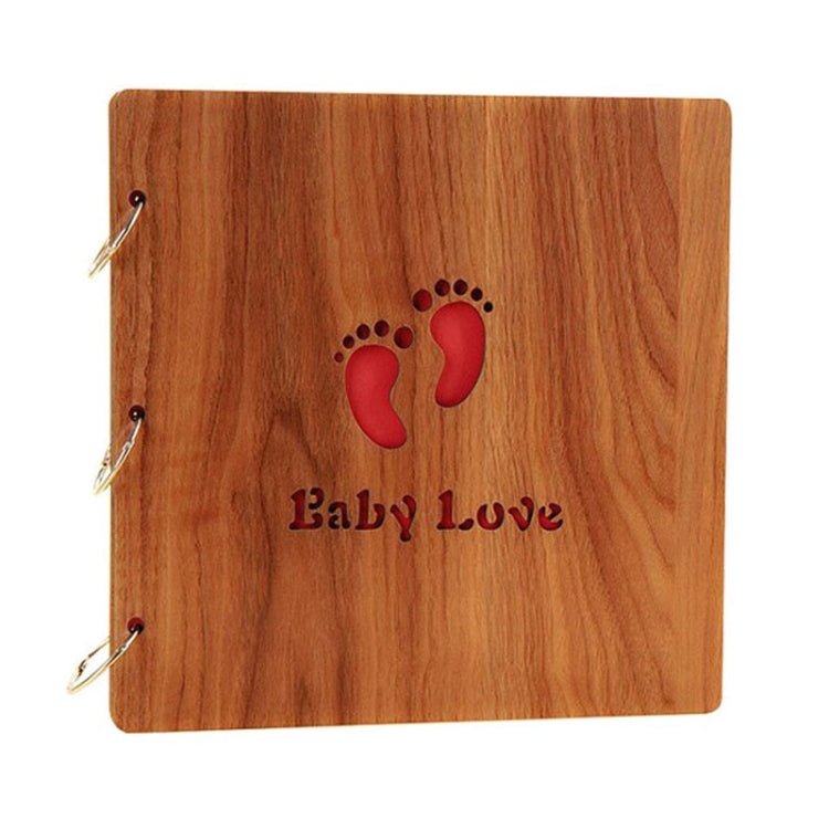 16 inch Wooden Handmade DIY Sticky Photo Album Baby Growth Souvenir Album