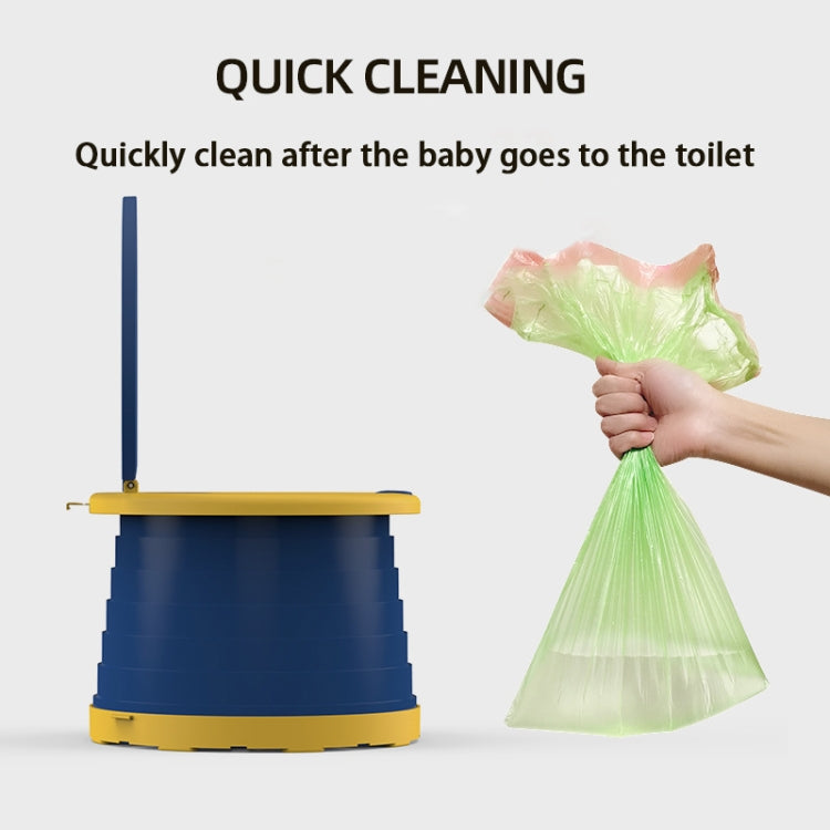 MLY020 Children Folding Toilet With Cover Toilet Portable Out Of Travel Car Toddler Urine(Green)