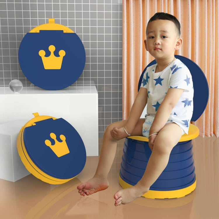 MLY020 Children Folding Toilet With Cover Toilet Portable Out Of Travel Car Toddler Urine(Green)