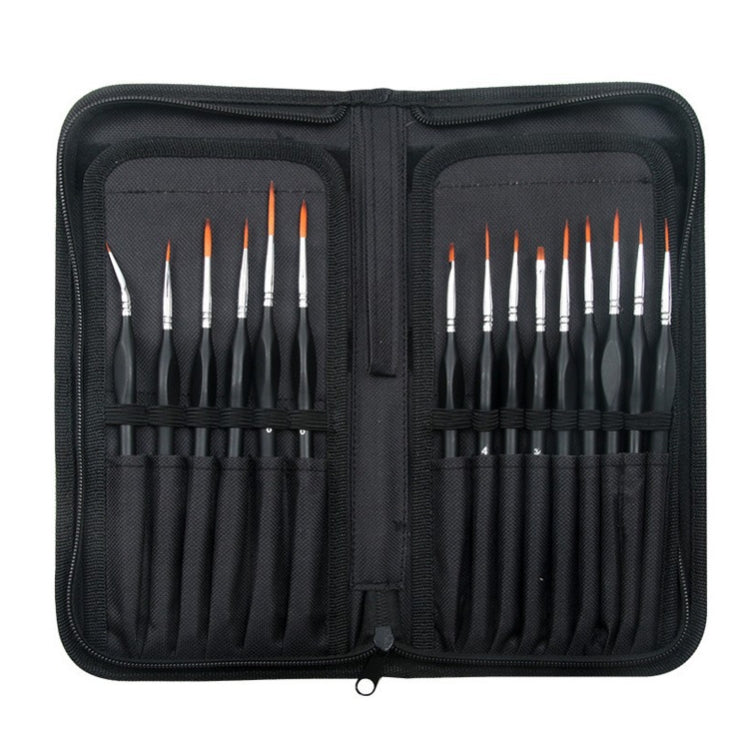 15 PCS/Set Hook Line Pen Brush Set Nylon Watercolor Oil  Tip/Elbow Pen
