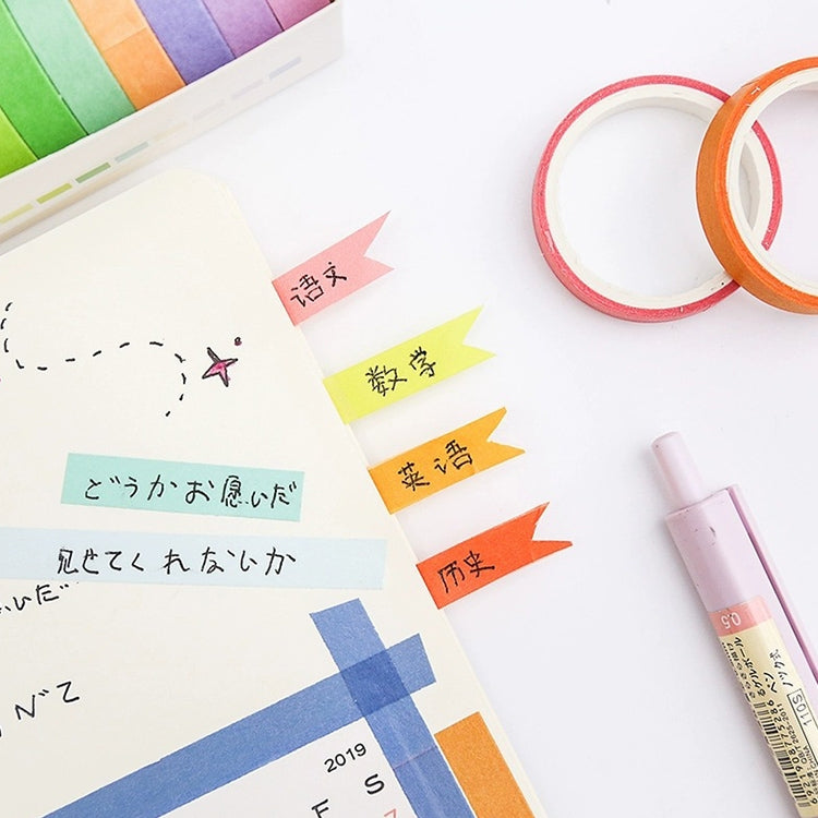 Soft Color Washi Tape Pure DIY Masking Decorative Stickers Stationery