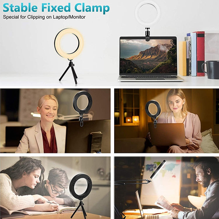 JY603 6 inch 72 Leds Video Conference Fill Light Notebook Computer Fill Light U-Clamp PTZ Fill Light