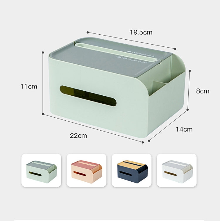 Home Desktop Multifunctional Tissue Box Remote Control Mask Storage Box
