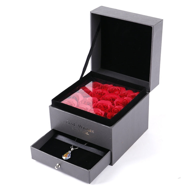 Soap Flower Double Jewelry Box Lipstick Box Valentine Day Gift Packaging Box