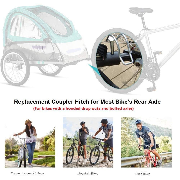 2 PCS Baby Pet Debris Bicycle Trailer Accessories Traction Head, Style: With Buckle