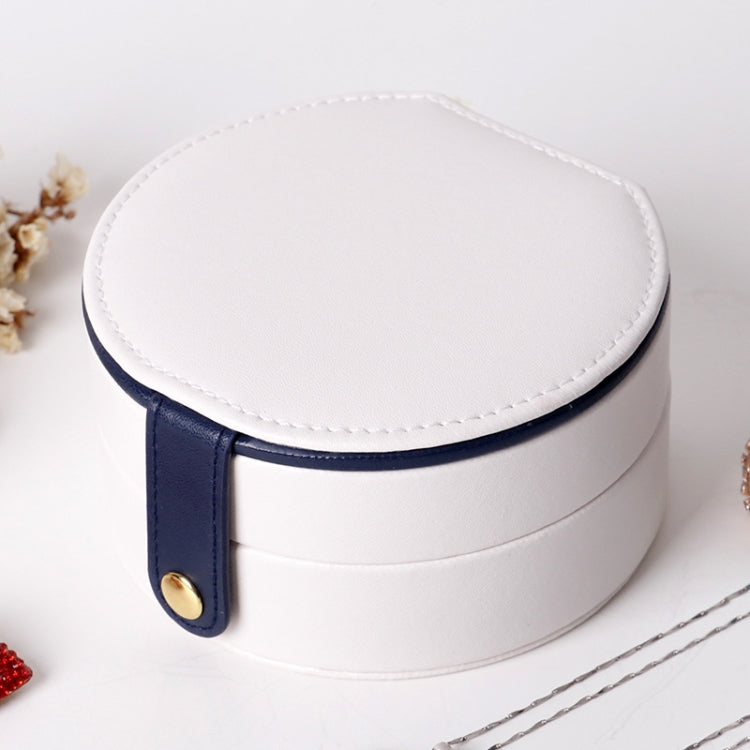 Portable PU Leather Double Jewelry Box Earring Storage Box