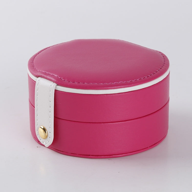 Portable PU Leather Double Jewelry Box Earring Storage Box