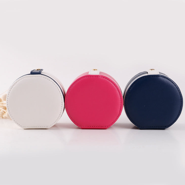 Portable PU Leather Double Jewelry Box Earring Storage Box