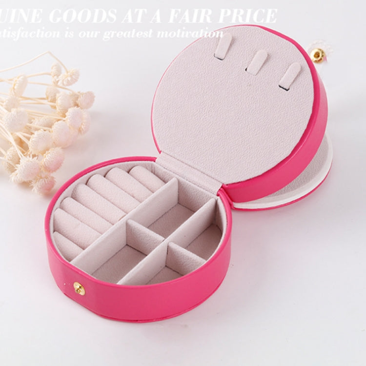 Portable PU Leather Double Jewelry Box Earring Storage Box