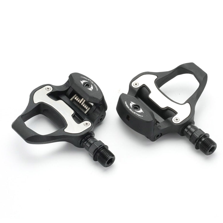 1 Pair R540 Bicycle Road Bike Lock Pedal Bearing Pedal With Cleat(Grey)