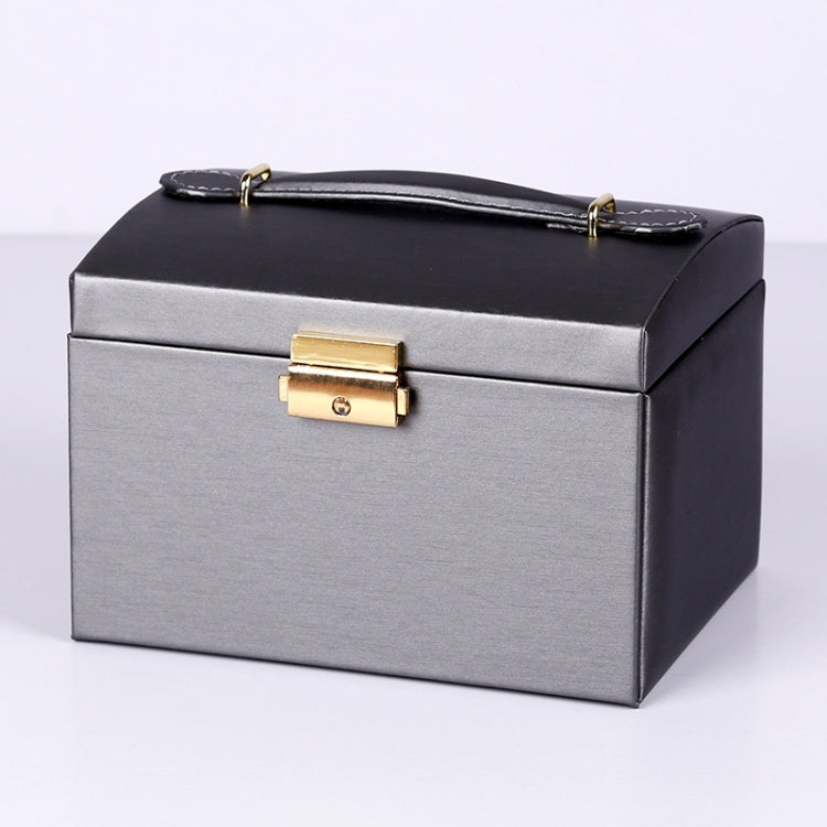 PU Leather Three-Layer Jewelry Box Necklace Storage Display Packaging Box With Handle