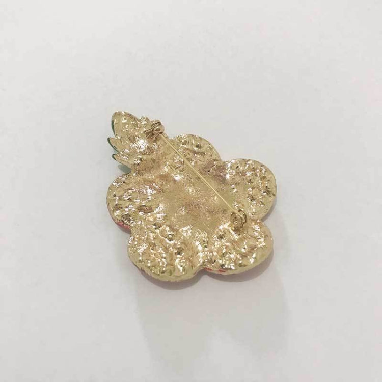 2 PCS Poppies Flower Brooch Alloy Full Diamond Brooch(B07117)