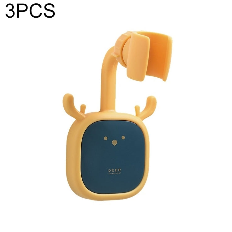 3 PCS SM010 Cute Punch-Free Universal Head Shower Bracket Bathroom Bracket Shower Nozzle Adjustable Fixed Frame