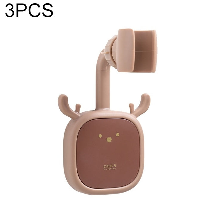 3 PCS SM010 Cute Punch-Free Universal Head Shower Bracket Bathroom Bracket Shower Nozzle Adjustable Fixed Frame