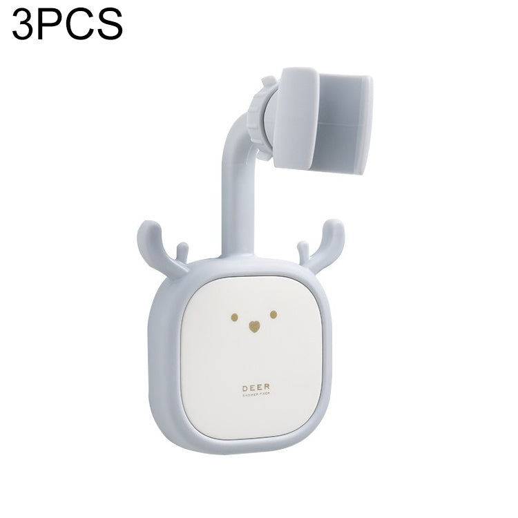 3 PCS SM010 Cute Punch-Free Universal Head Shower Bracket Bathroom Bracket Shower Nozzle Adjustable Fixed Frame