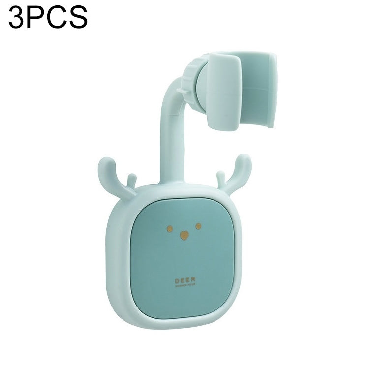 3 PCS SM010 Cute Punch-Free Universal Head Shower Bracket Bathroom Bracket Shower Nozzle Adjustable Fixed Frame