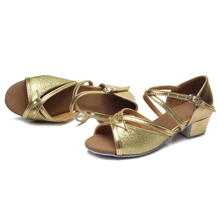 Tango Salsa Latin Low Heel Soft Bottom Dance Shoes for Girls & Women, Shoe Size:29
