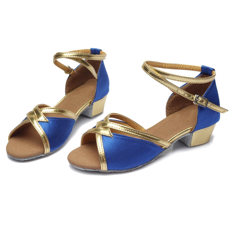 Tango Salsa Latin Low Heel Soft Bottom Dance Shoes for Girls & Women, Shoe Size:36