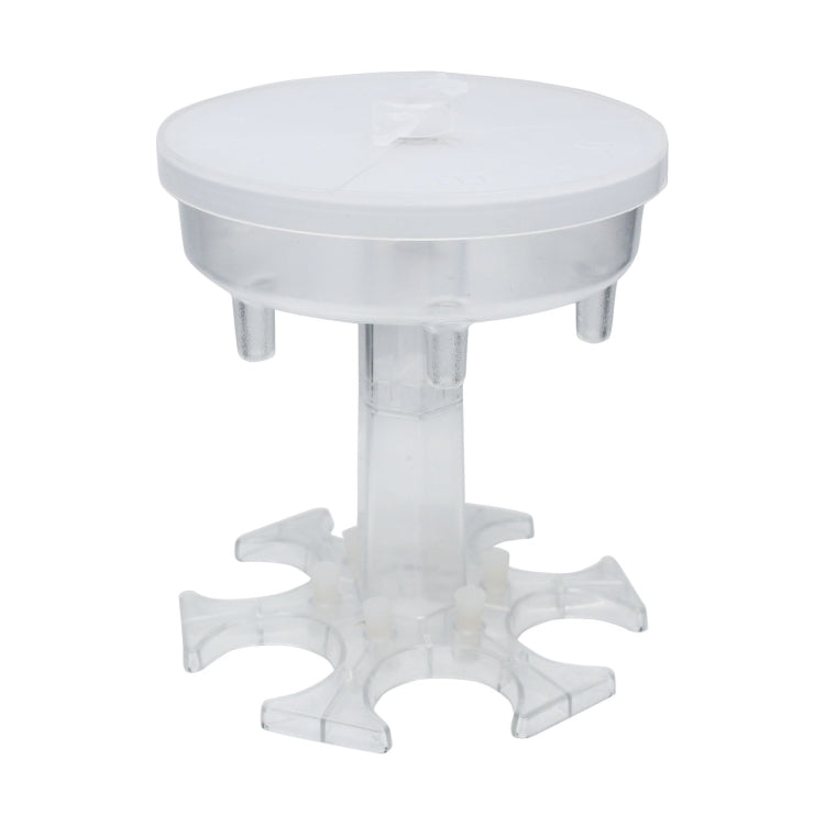 6 Cups Wine Dispenser Automatic Diversion Wine Pourer With Game Turntable, Style: Round Transparent with Transparent Cup