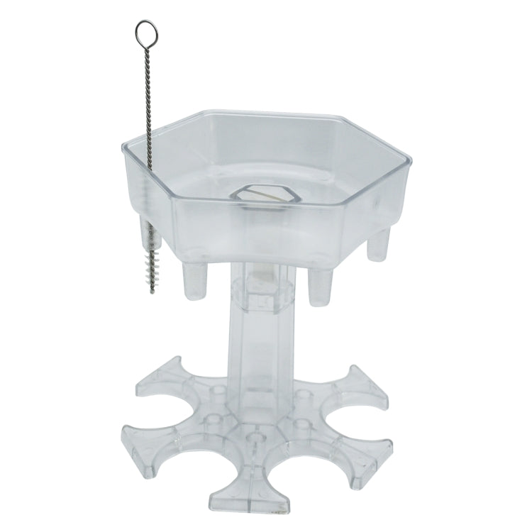 6 Cups Wine Dispenser Automatic Diversion Wine Pourer With Game Turntable, Style: Hexagon Transparent with Color Cup