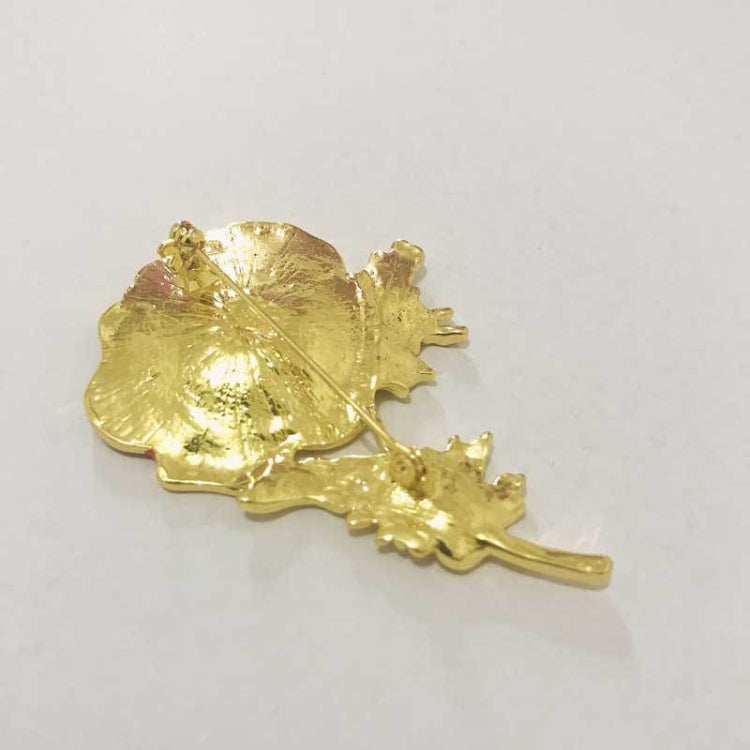 4 PCS Diamond Poppy Flower Brooch Red Oil Drip Flower Brooch(B07115)