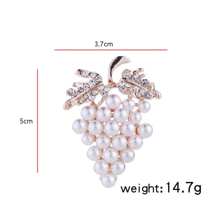 3 PCS Diamond Grape Brooches Wild Pearl Pin Female Clothes Jewelry(B07342)