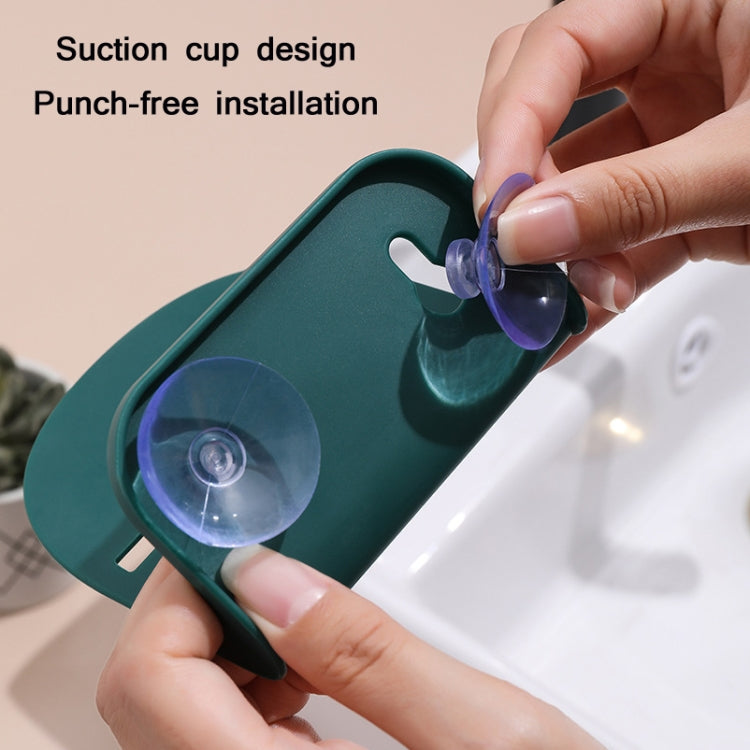 3 PCS Suction Cup Type Non-Perforated Soap Box Bathroom Soap Drain Rack