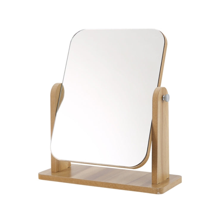 2 PCS Desktop Wooden Makeup Mirror Home Girl Heart Makeup Mirror,Size: Small