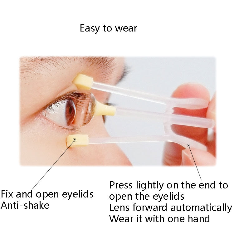 2 PCS Contact Lens Portable Clip Silicone Suction Stick Wearing Picking Access Auxiliary Tools