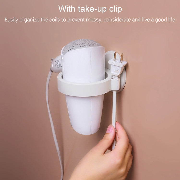5 PCS Bathroom Hair Dryer Wall Hanging Punch-Free Rack, Color: Blue Yellow