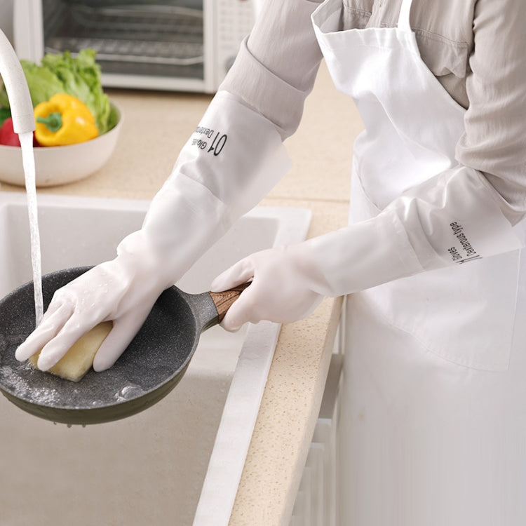 2 Pairs Kitchen Waterproof Durable Dishwashing Gloves Thicken Housework Cleaning Gloves, Size: L