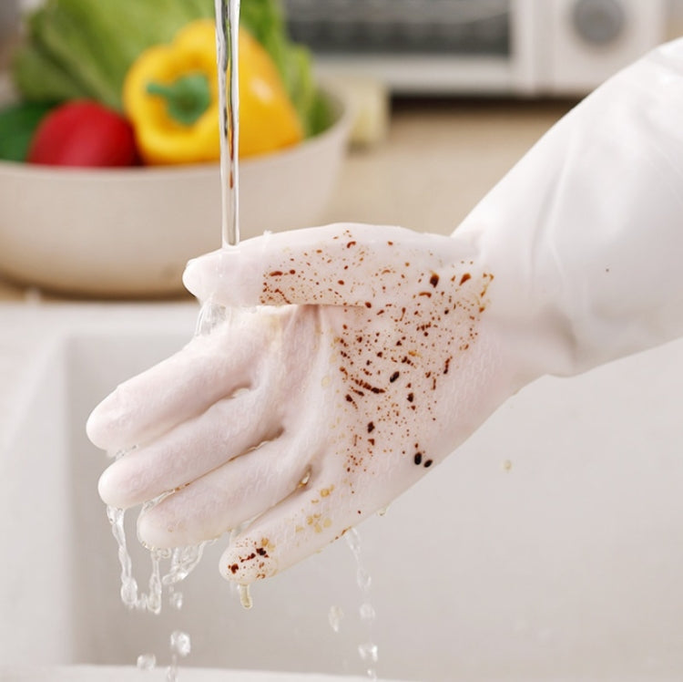 2 Pairs Kitchen Waterproof Durable Dishwashing Gloves Thicken Housework Cleaning Gloves, Size: L