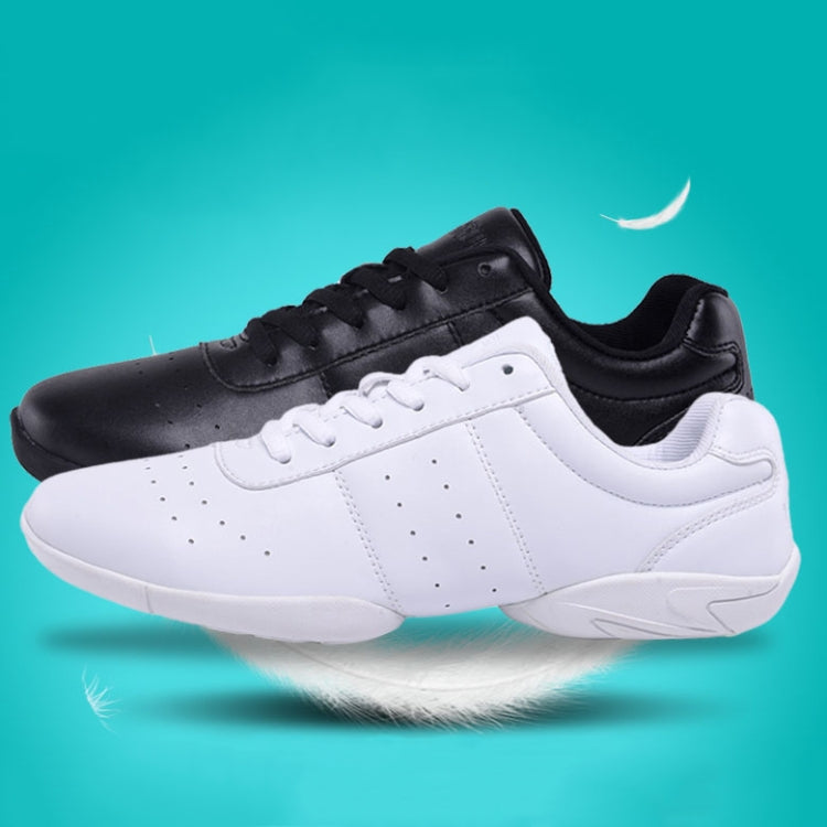 Soft Microfiber Leather Non-slip Wear Resistant Sport Sneakers Bodybuilding Gym Shoes, Size:28