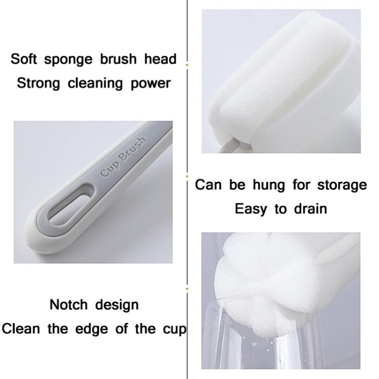 5 PCS Baby Bottle Vacuum Cup Sponge Long Handle Brush Household Cleaning Brush