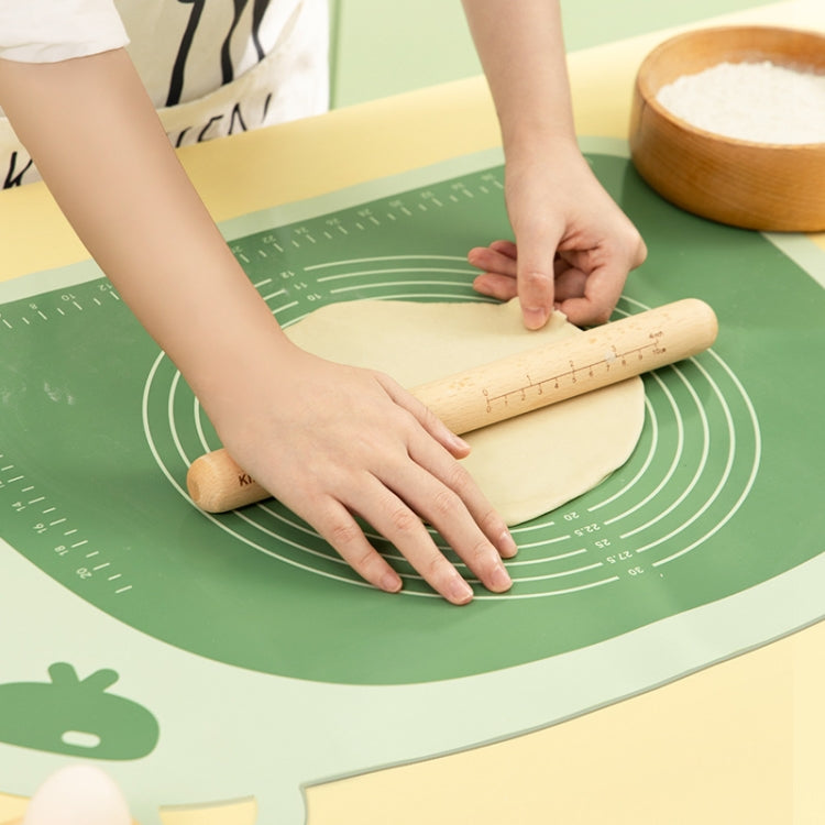 Home Kitchen Baking Silicone Thickened Kneading Mat, Specification: Green Small