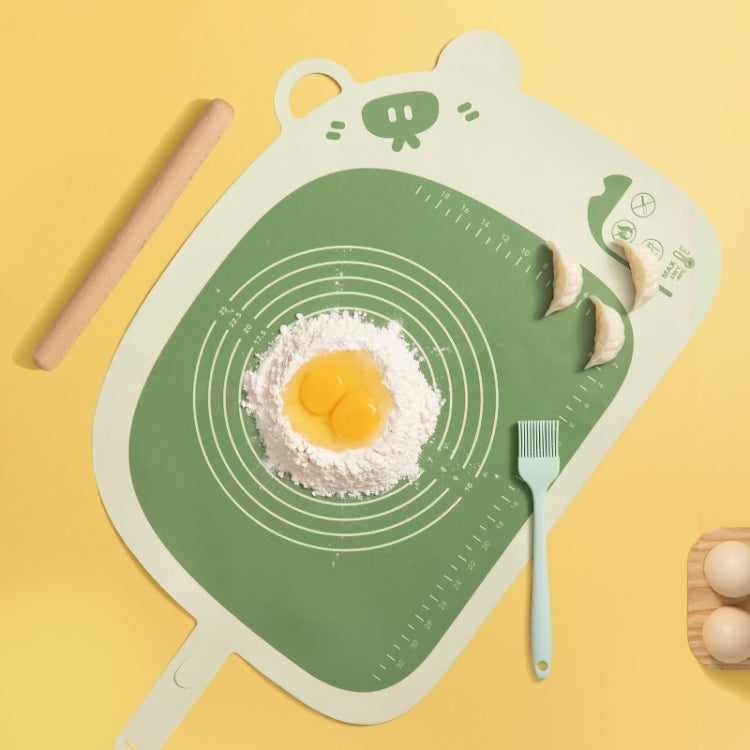 Home Kitchen Baking Silicone Thickened Kneading Mat, Specification: Green Large