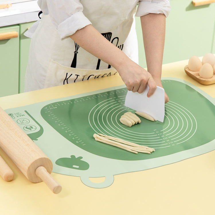 Home Kitchen Baking Silicone Thickened Kneading Mat, Specification: Green Large