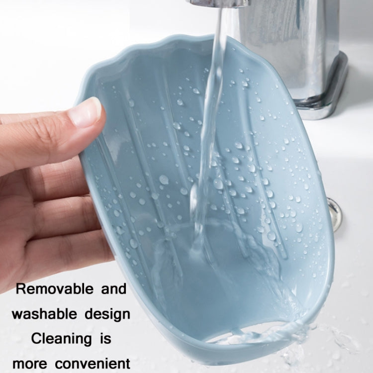 2 PCS JW001 Perforation-Free Drain Soap Dish Wall-Mounted Shelf