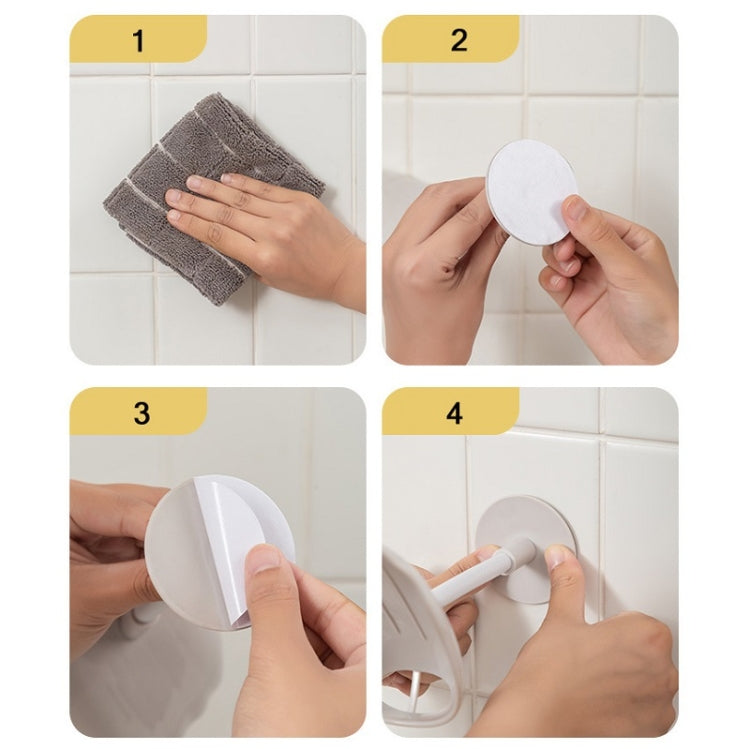 2 PCS JW001 Perforation-Free Drain Soap Dish Wall-Mounted Shelf
