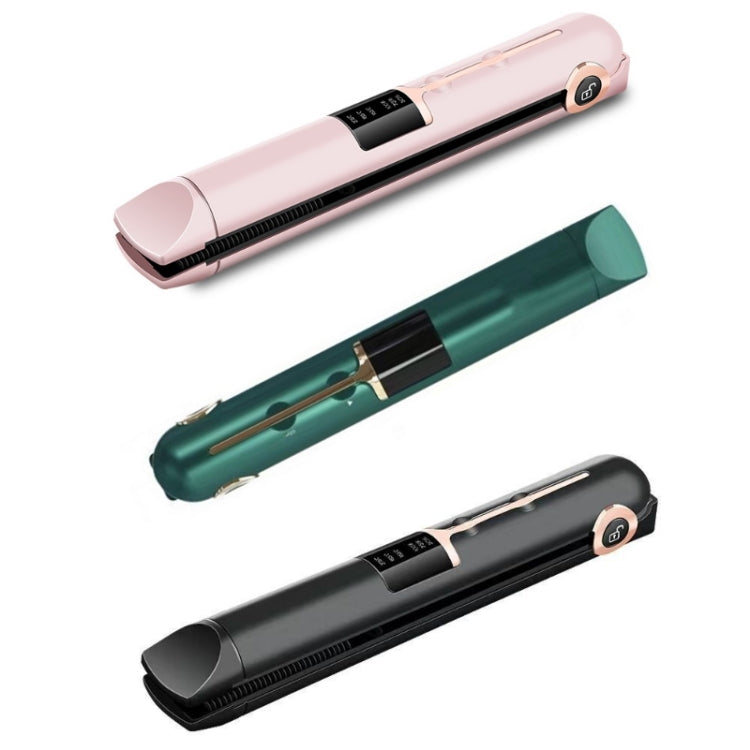 Wireless Portable Air Bangs Splint USB Charging Mini Curling Iron(Green)